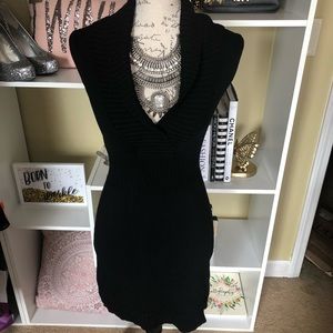 Bcbg black sleeveless sweater dress